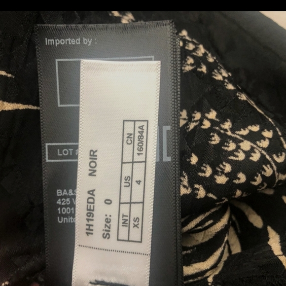 Ba&sh Black and Cream Floral Women's Top - Picture 11 of 11